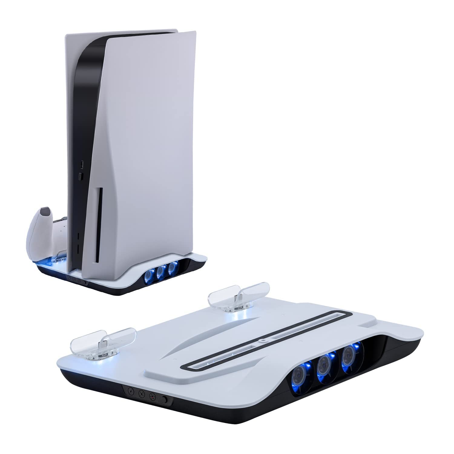 Sponsored Ad – MAKINGTEC Cooling Fan and Dual Controller Charger Station for PS5 Console, Cooler Station and Charging Dock with Extra USB Ports for Playstation 5 UHD and Digital Edition, White