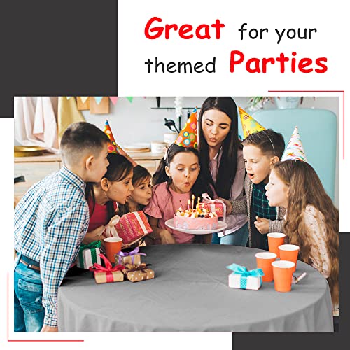 14 Pack Premium Silver Plastic Tablecloth - 54 X 108 In. Disposable Rectangle Plastic Table Cloth - Decorative Rectangle Table Cover Smooth Tablecloth - Disposable Table Cloths For Parties, Weddings #TOP1