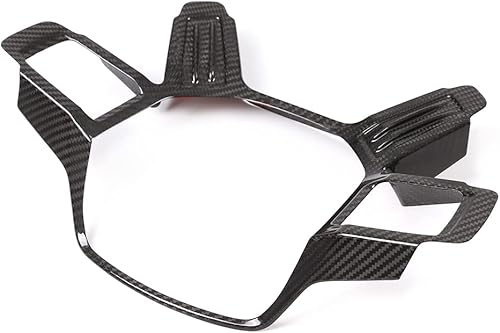 Miniatura 6 de Marco decorativo para volante de coche de fibra de carbono 100% real para Land Rover 90 110 2020-2022