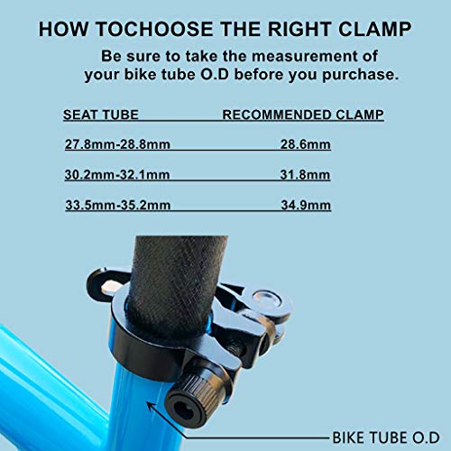 image for CEDAR BRIGHT Bike Seatpost Clamp Aluminium Alloy - Bicycle Quick Relea