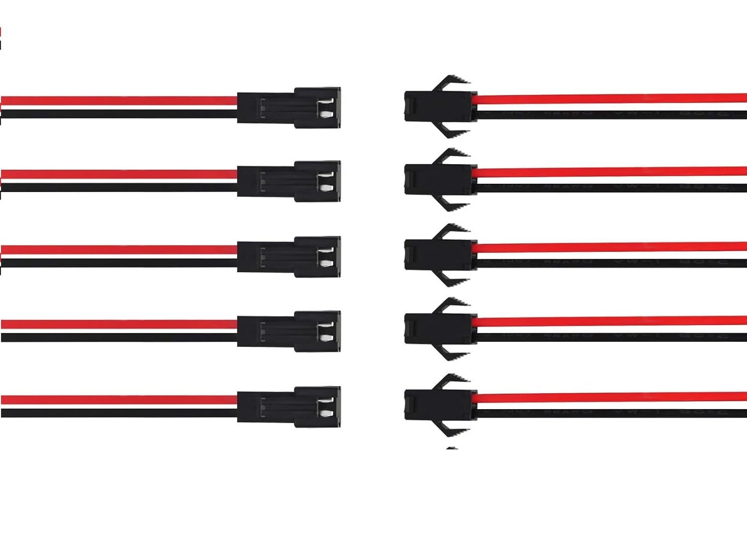 AVS COMPONENTS 2 Pin JST SM Connector Wire Male and Female Plug Adapter, with Locking Type Latch for LED Strip Lights, RC Battery & DIY Electronic Hobby Kits (Pack of 5 Pairs, 10 PCS)-image-35