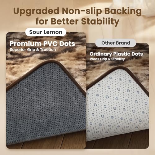 Tapis lavable extra grand Sour Lemon 160x230cm pour solution de sol facile à nettoyer