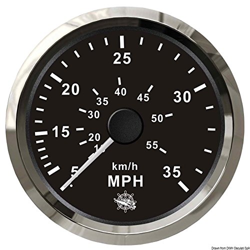 OSCULATI Spidometro Pitot 0-35 mph Nero/Lucida