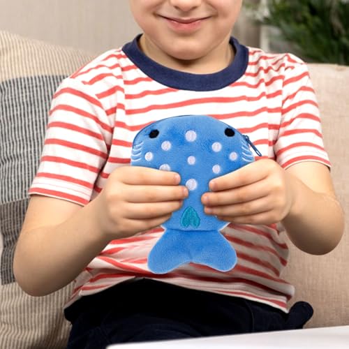 4pcs Whale Shark Coin Purse, Funny Plush Coin Pouch with Zipper Cute Shark Wallet Whale Sea Animal Change Purse for Headphones Coins Banknotes and Lipstick for Kids Women4
