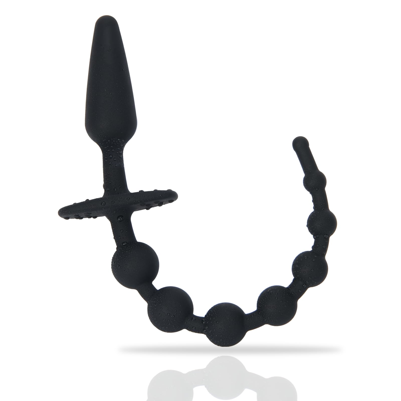 Beginner Anal Beads Butt Plug with 7 Anal Balls Progressive Design Anal Chain Sex Toys for Men Women