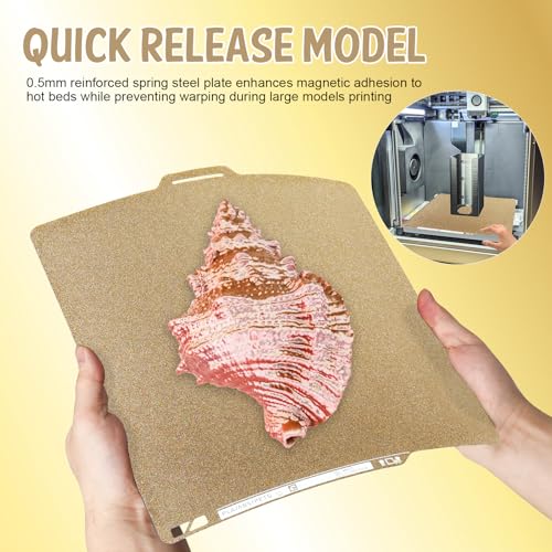 Nssnlur PEI Druckplatte 257x257mm für Bambulab X1 X1C X1E P1P P1S A1, Smooth PEI Spring Steel Druckbett mit QR Code PEI Build Plate für Bambu Lab 3D-Drucker Plattformen – Bild 5
