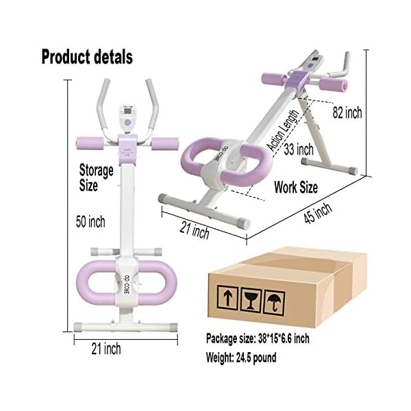 Ab-Trainer-Core-Abdominal-Trainers-AB-Workout-Machine-Home-Gym-Strength-Training-Waist-Cruncher-Core-Toner-Buttocks-Shaper-with-LCD-Monitor Ab Trainer Core & Abdominal Trainers AB Workout Machine Home Gym Strength Training Waist Cruncher Core Toner Buttocks Shaper with LCD Monitor Violet