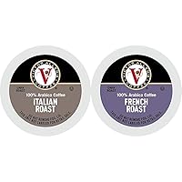 Vista 1 de Victor Allen's Coffee Cápsulas de café tostado oscuro italiano y francés para Keurig (42 unidades)