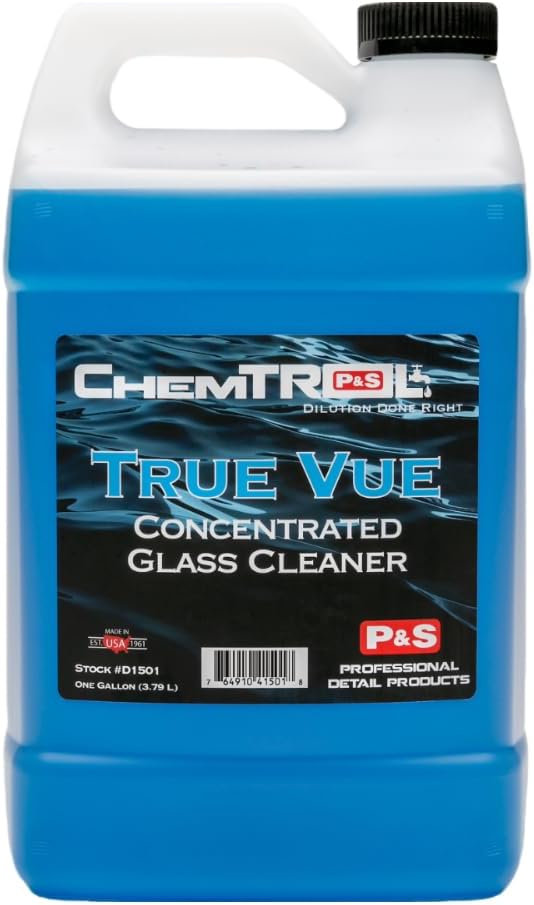 True Vue RTU Glass Cleaner, Professional Grade Formula for Sparkling Clean Automotive Glass Surfaces - 1 Gallon