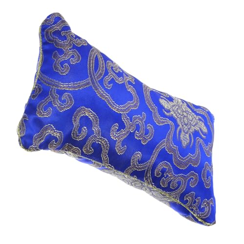 NOLITOY 1 Pc Almohada De Pulso Portátil Fuente De Alimentación Legumbres Almohada con Orificio para La Oreja Almohada Suave Almohada para Sentir El Pulso Algodón Blue