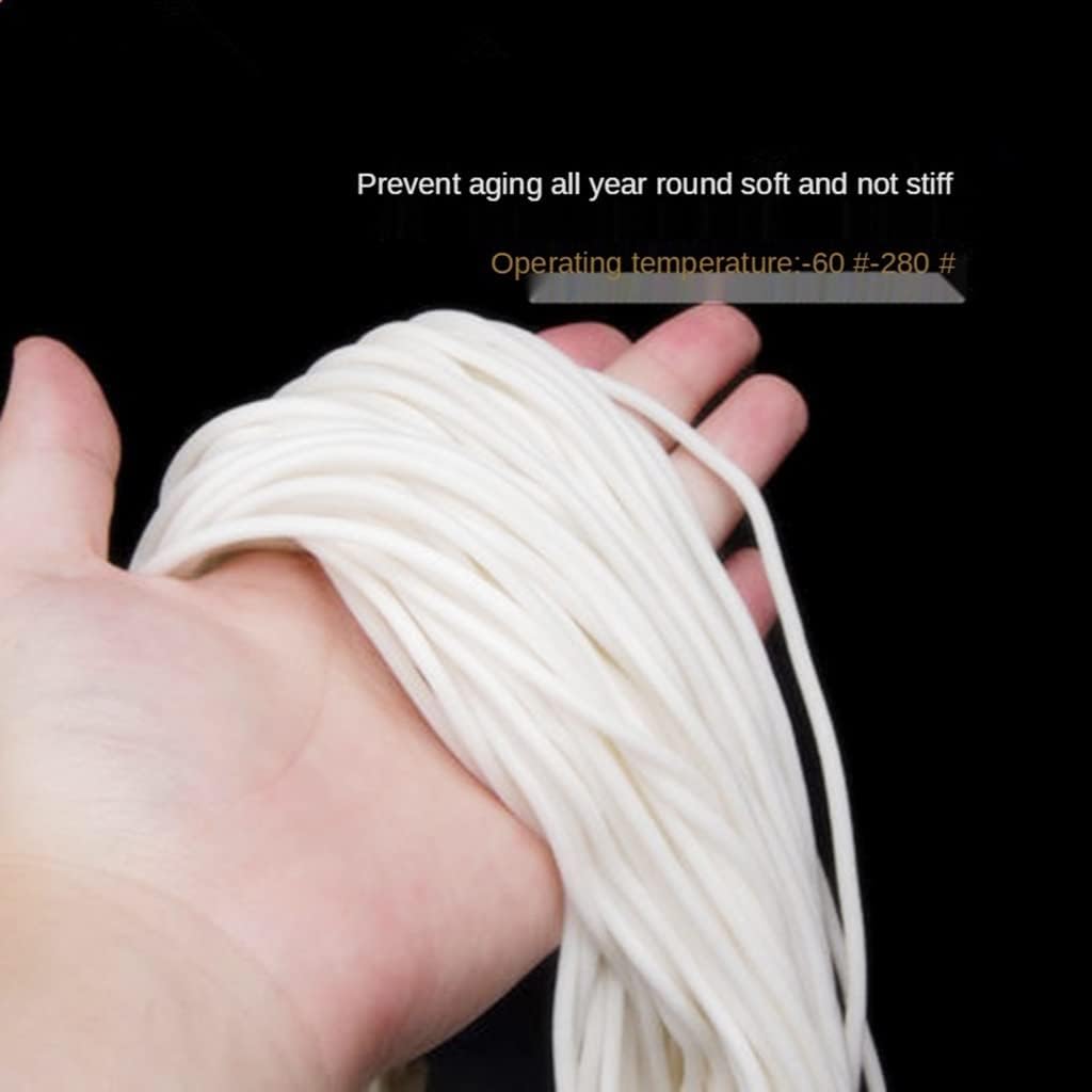 Foamed Silicone Rubber Seal Strip Silicon Sponge Cord Round Solid 1pcs, For Home Improvement Sponge Strip Dia.1/2/3/4/4.5/5/6/7/8/9/10/11/12-30 Sealing Strips ( Color : Round O , Size : Dia. 7mm(10met