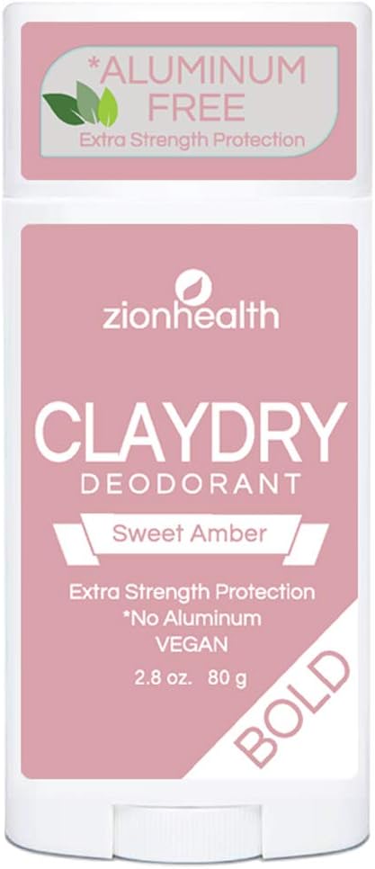 Adama Minerals ClayDry Bold Sweet Amber Deodorant Zion Health 2.8 oz Stick