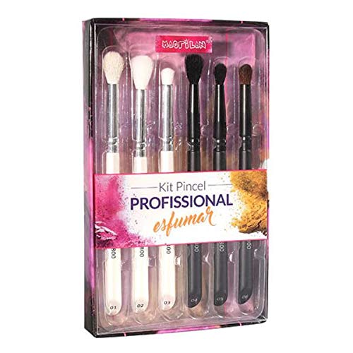 Paleta de Sombras Luxo Ludurana + Macrilan WB800 Kit 6 Pincéis Profissionais