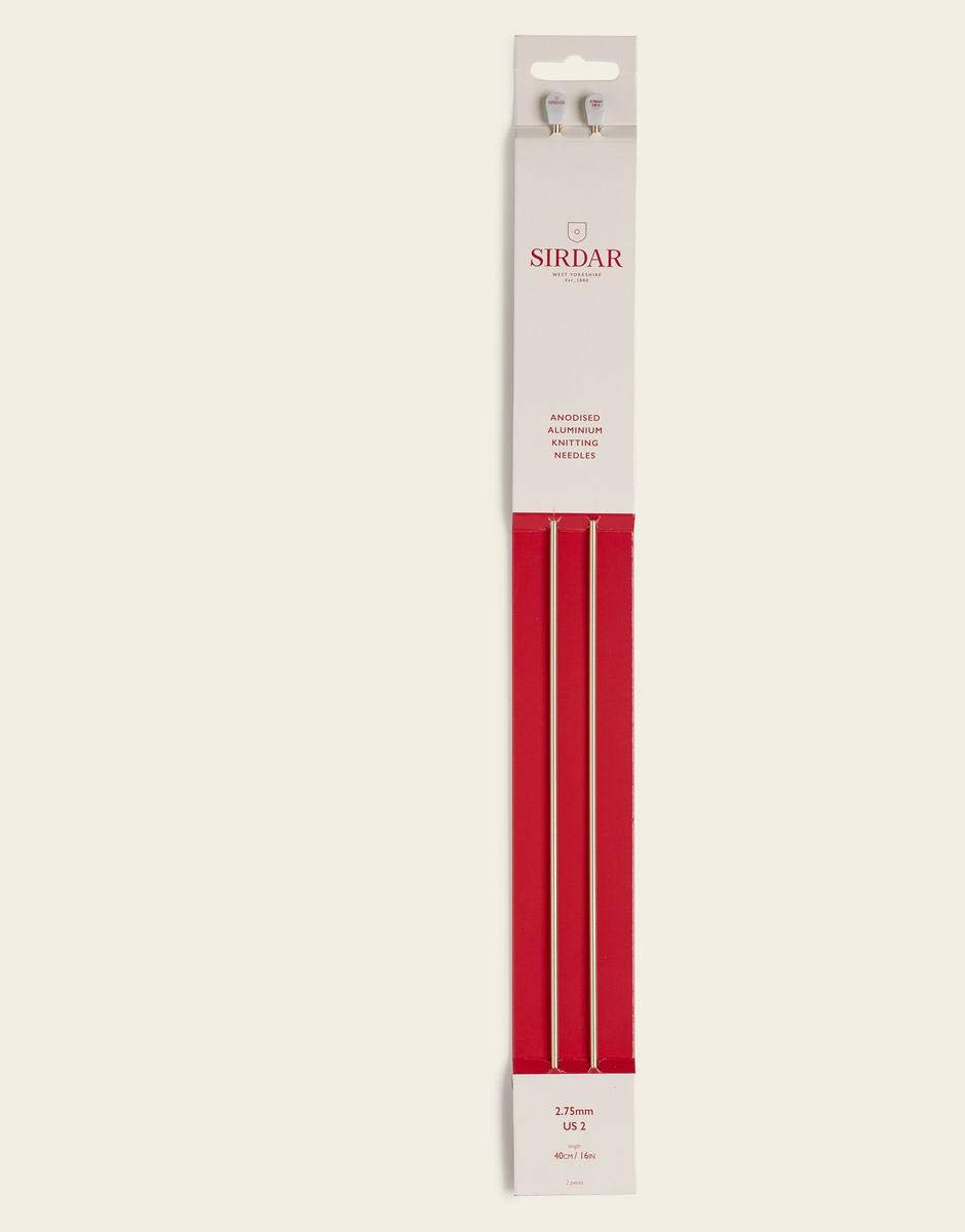 Sirdar Knitting Needles 2.75Mm/Us 2 - Anodised Aluminium. Length 16''/40Cms