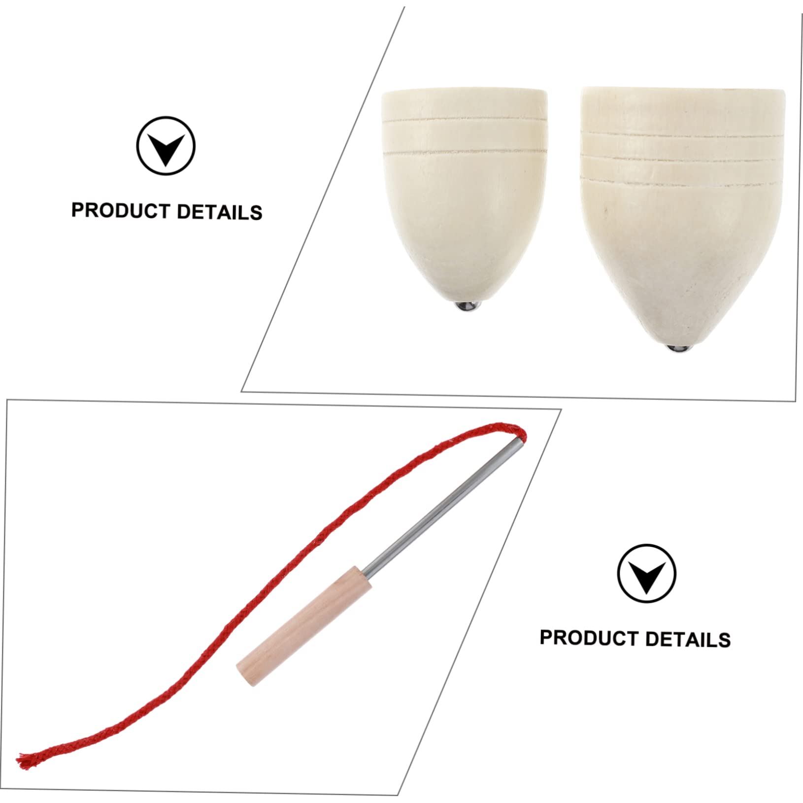 BESPORTBLE 5 Sets Wooden Spinning Tops for Fun Parent Games Develops Coordination Fine Motor Skills Engaging Educational Play for Endless Entertainment