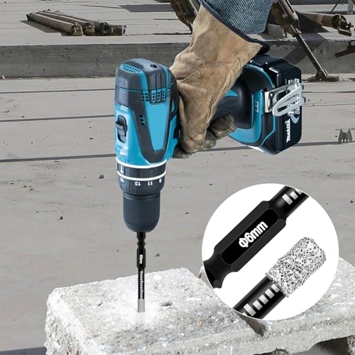 5Pcs Porcelain Tile Drill Bits Set, 6mm Diamond Drill Bit Glass Dry Drill Bits Set for Drilling Granite, Ceramic, Porcelain, Marble, Stone, Glass Etc Hard Materials 6 5Pcs Porcelain Tile Drill Bits Set, 6mm Diamond Drill Bit Glass Dry Drill Bits Set for Drilling Granite, Ceramic, Porcelain, Marble, Stone, Glass Etc Hard Materials - Image 6