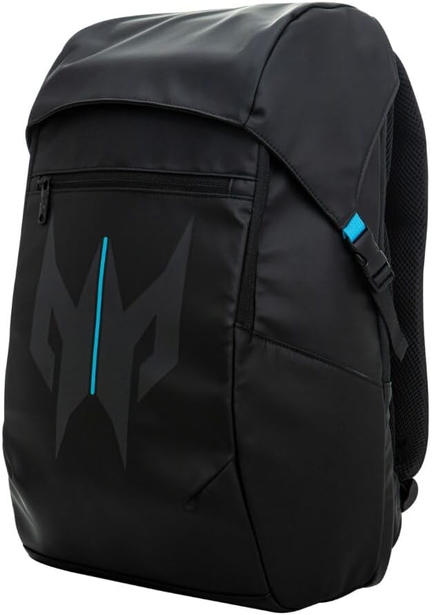 acer Predator Lite Gaming Laptop Backpack - Lightweight 1680D Ballistic Polyester with Water-Resistant Zippers and Ventilated Mesh Back Perfect For Everyday Commuting and Gaming - Fits 15.6" Laptops