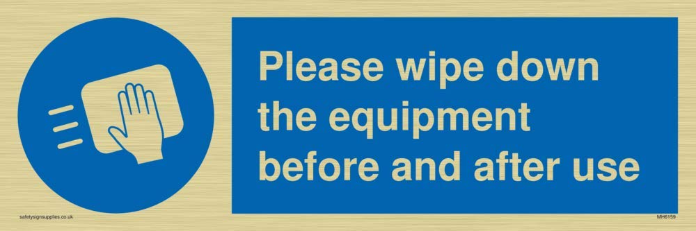Please wipe down the equipment before and after use