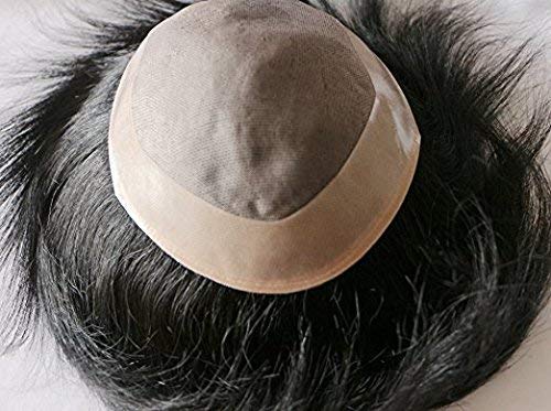 Inaaya Human Hair Toupee Hair Patch Hair Wig for Men and Boys Pack of 1 (8 * 6) 3
