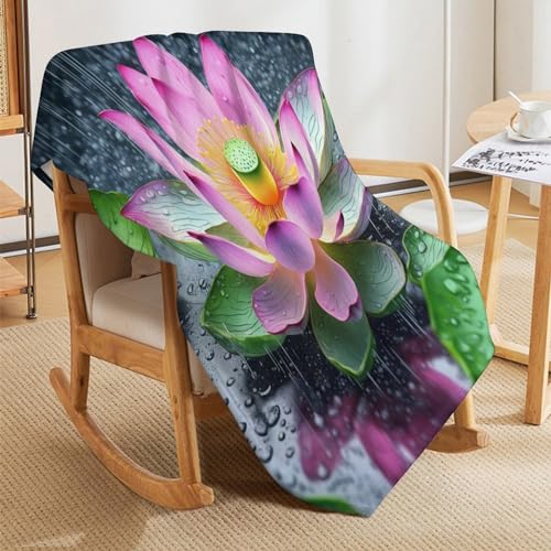 Couverture en flanelle Lotus plaid doux pour canapé - 7