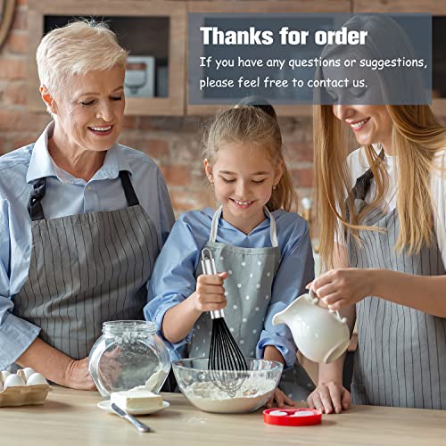 Image of OYV Silicone Whisk,3 pack Professional whisks for cooking non scratch,Stainless Steel & Silicone wisk,plastic rubber whisk for nonstick cookware,small silicone whisk set,black