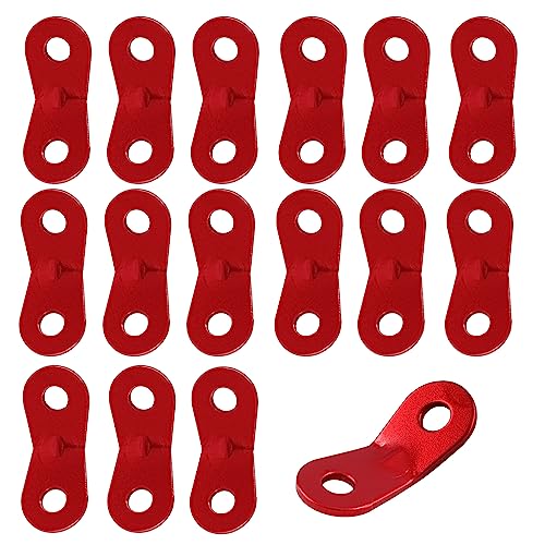 Murtenze 16Pcs Aluminum Alloy Tent Tensioners, Camping Tent Guyline Cord Adjuster,Metal Rope Adjusters Wind Rope Buckles, Cord Adjuster for Tent, Outdoor Camping&Hiking, Red