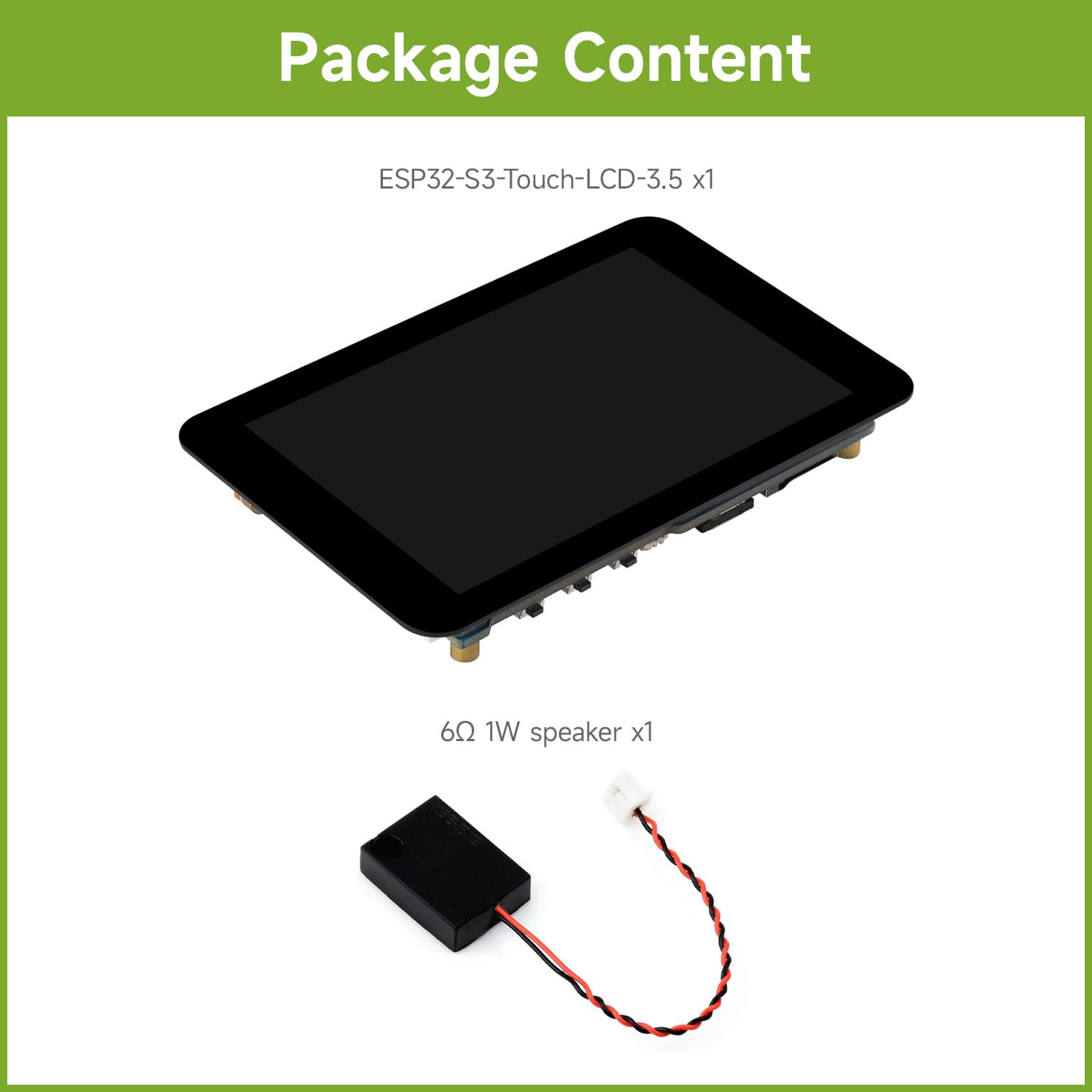 Waveshare ESP32-S3 3.5inch Capacitive Touch Display, 320x480 IPS, 262K Colors, Camera Interface, Supports Wi-Fi & Bluetooth 5, ESP32 Development Board with Display
