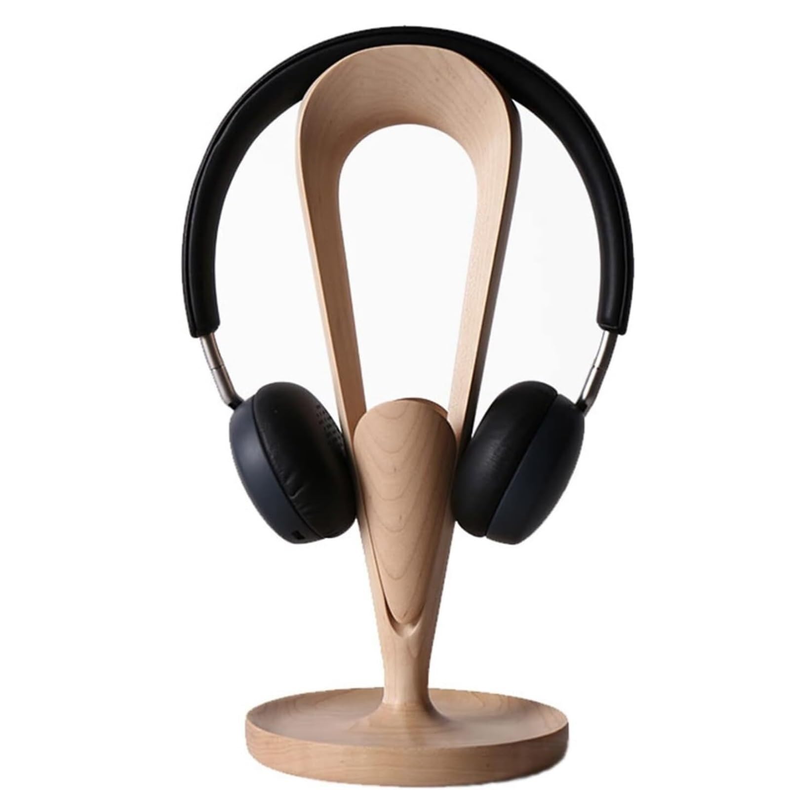 Supporto per Cuffie con Gancio in Legno di Noce e Acero per scrivania, Ufficio, PC da Gaming.