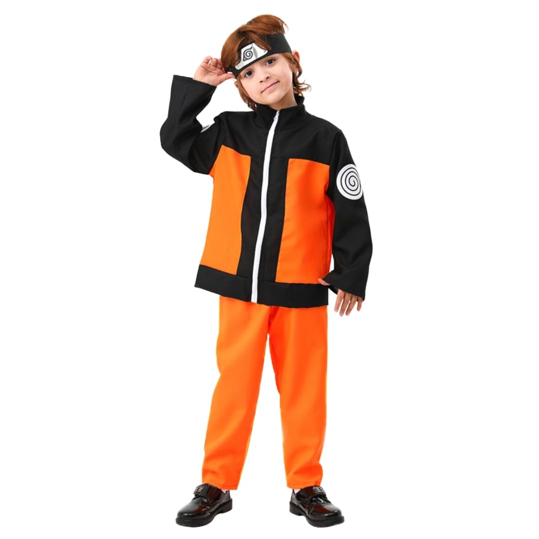 Wanna Party Ninja Naru-To Anime Outfit for Halloween, Pretend Play & Dress-Up for Boys, Size 7 to 9 Years-image-8