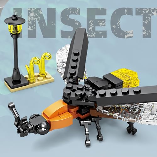 Image of Mini Insect Building Blocks Toy Insect Collection Building Block Set Insects Collection Building Blocks Bugs Toy Building Sets for Kids 6+ (Firefly)