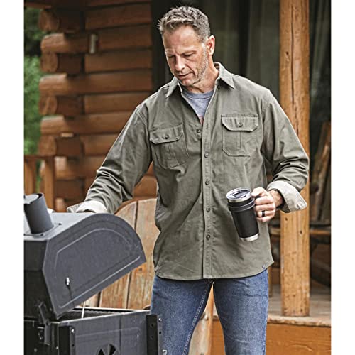 Guide Gear Men's Casual Button Down Shirt, Long Sleeve, Work, Camping, Sportsman's Flex Canvas4