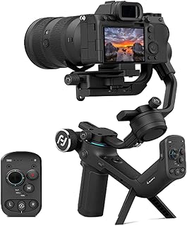 FeiyuTech SCORP-C [Official] Camera Stabilizer 3-Axis Handheld Gimbal Stabilizer fits DSLR Mirrorless Camera for Sony a7IV a7s Canon R5 R6 M50 Panasonic Nikon Fujifilm,Max5.5lb,Cable Control