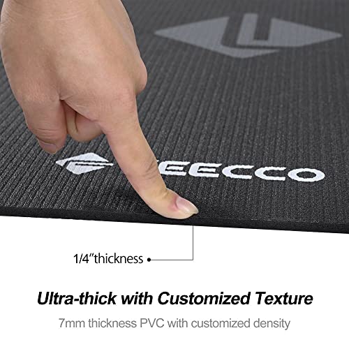 Feecco Jump Rope Mat, 54''X36'' Large Size Non-Slip Jump Rope Pad For Indoor Floor And Outdoor Concrete, 7Mm Thick High-Density Material Customized For Jump Roping #TOP4