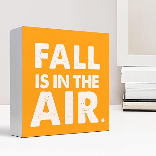 Miniatura 73 de Decoración de escritorio de otoño, Groovy Gobble Gobble Fall Thanksgiving Wood Block Sign Decoración de escritorio, caja de madera rústica de