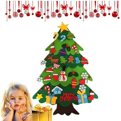 DIY Felt Christmas Tree Set with Ornaments Cover