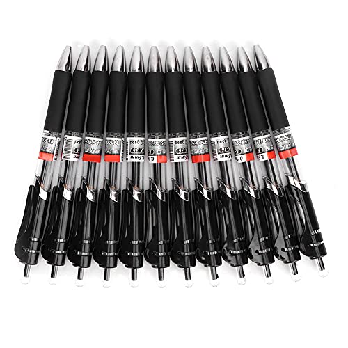 Pack 12 bolígrafos de tinta gel 0.5mm negro Haofy miniatura 6