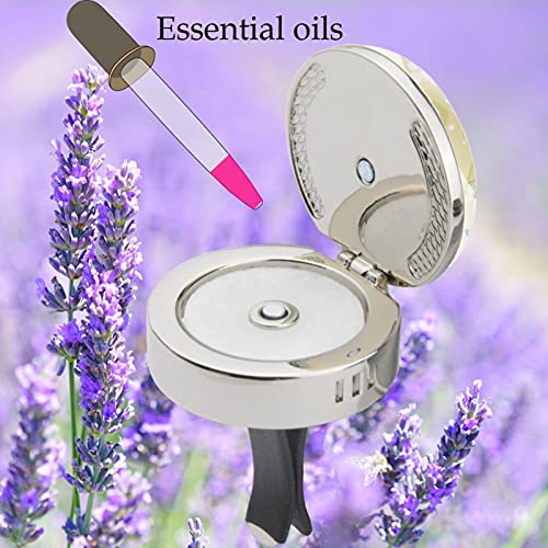 2Pcs Yellow Snowflakes And Flowers Car Aromatherapy Essential Oil Diffuser Locket Magnetic Closure Locket With Vent Clip 4 Refill Pads #TOP5