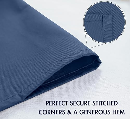 Image of Ruvanti Cloth Napkins Set of 12, Cotton Enrich 18 inchx18 inch - Ocean Blue | Washable, Soft, Durable & Absorbent Everyday Napkins. For Home, hotel, Wedding Napkins, Thanksgiving, Christmas Dinner Napkin