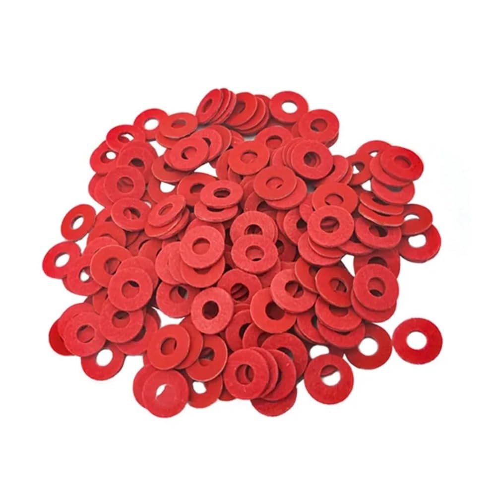Arandelas Arandelas surtidas (20/50/100 unidades, M2, M2.5, M3, M4, M5, M6, M8, M10, M12, M16), de acero rojo, de fibra de papel, aislantes, juntas planas, anillos lisos, espaciadores de anillo, arand