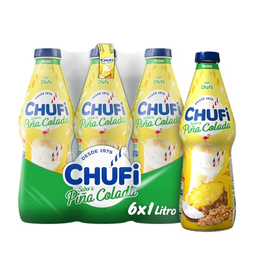 Chufi - Horchata Piña Colada, Horchata,100% Vegetal, Sin Lactosa, Sin Gluten, Sin alérgenos - 1L