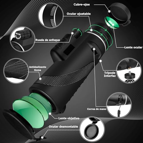 Telescopio-Monocular-40X60-Monoculares-de-Largo-Alcance-Telescopio-Terrestre-Zoom-para-Movil-Impermeable-Compacto-Telescopio-Monoculo-con-Tripode-Smartphone-Holder-Adultos-Observacion-de-Aves-Senderis