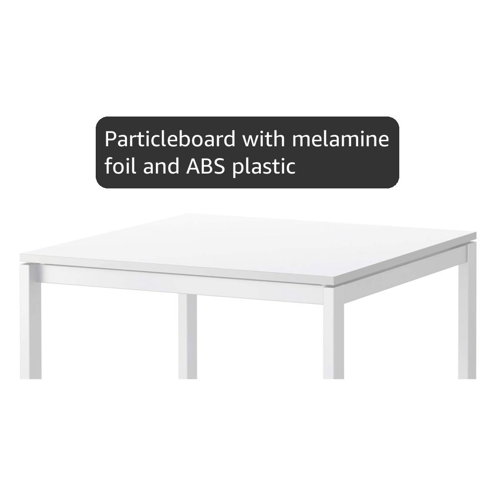 Ikea MELLTORP ABS Plastic Table, White, 75x75 cm (29 1/2x29 1/2