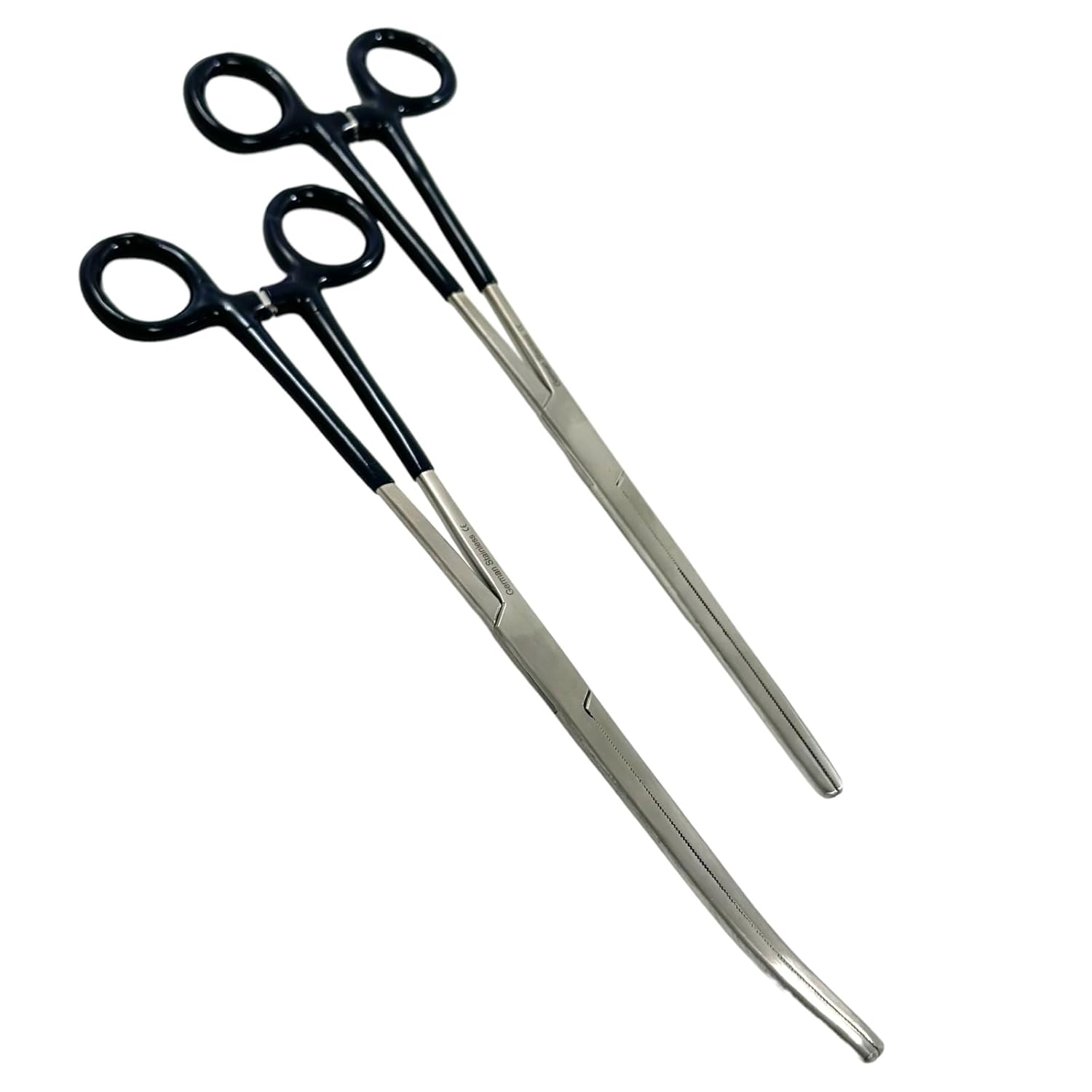 German Stainless Curved + Straight Forceps, Hemostat Forceps clamp 10" (Cynamed Brand) … … … …