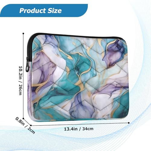 Funda para portátil mármol azul púrpura 13-14 pulgadas miniatura 3