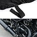 X AUTOHAUX Motorcycle Cover Lightweight Half Cover Outdoor Waterproof Rain Dust Protector Black XL for Most Full Dress Touring Cruiser