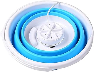 HHORB Mini Machine À Laver, Machine À Laver Portable, Machine À Laver Automatique Pliante, Machine À Laver Turbo À Ultrasons Alimentée par USB, Convient pour Le Camping Dortoir RV