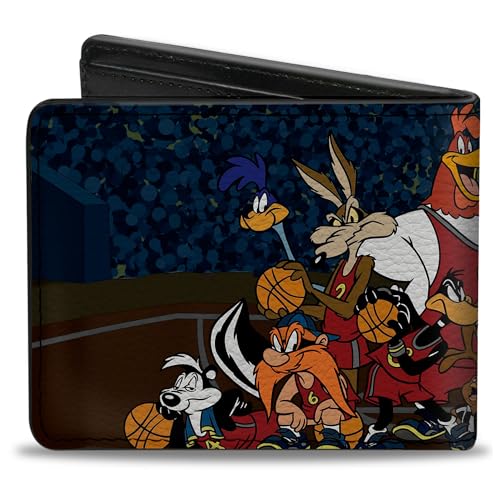 Buckle-Down Men's Buckle-down Pu Bifold - Looney Tunes , Multicolor, 4.0 x 3.5 US2