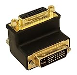MyCableMart DVI-I Male to DVI-I Female Right Angle (90 Degrees) Adapter