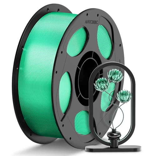 Image of ANYCUBIC PETG Filament 1.75mm, 3D Printer Filament, Translucent and Vibrant, Dimensional Accuracy + /- 0.02mm, Print with Most FDM 3D Printers, 1KG Reusable Spool, Semi-Clear Green