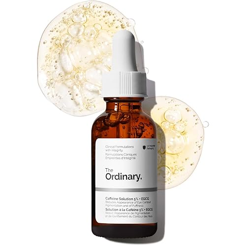 The Ordinary Caffeine Solution 5% + EGCG, Depuffing Eye Serum for Dark Circles and Tired Eyes